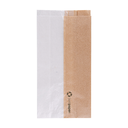 BOLSAS PARA SÁNDWICHES CON VENTANA ECO 'CORNER WINDOW' 38 G/M2 12+6x23 CM NATURAL KRAFT (250 UNID.)