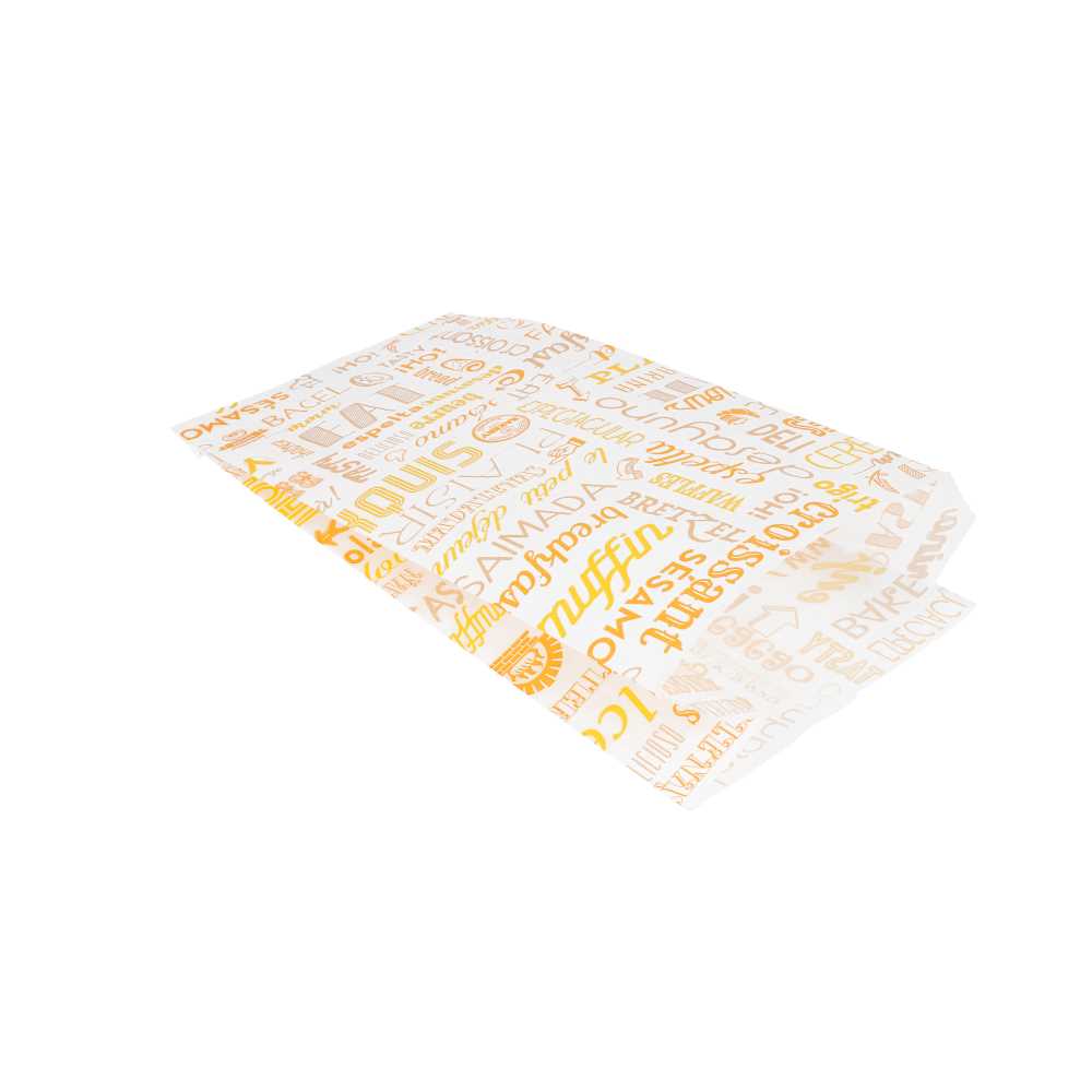 [229.13] BOLSAS CROISSANTS 'PAROLE' 32 G/M2 14+7x26 CM BLANCO CELULOSA (500 UNID.)