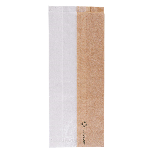 [231.19] Bolsas Para Sándwiches Con Ventana Eco 'Corner Window' 38 G/M2 12+6X30 Cm Natural Kraft (250 Unid.)