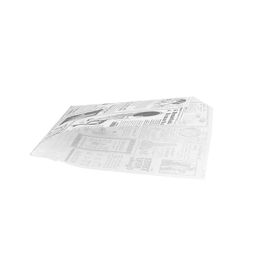 [186.24] PAPEL ANTIGRASAS ABIERTO 2 LADOS FAST FOOD 'TIMES' 35 G/M2 13x14 CM BLANCO PERG. ANTIGRASAS (1000 UNID.)