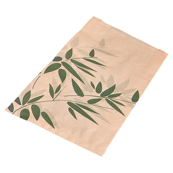 [355.12] BOLSAS CROISSANTS 'FEEL GREEN' 32 G/M2 19+8x26 CM NATURAL KRAFT (500 UNID.)