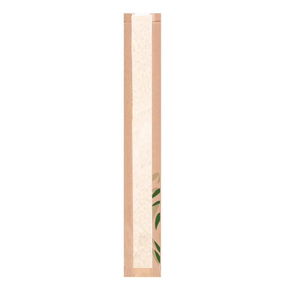 [231.03] BOLSAS PAN CON VENTANA ECO 'FEEL GREEN' 32 G/M2 9+6x60 CM NATURAL KRAFT (250 UNID.)