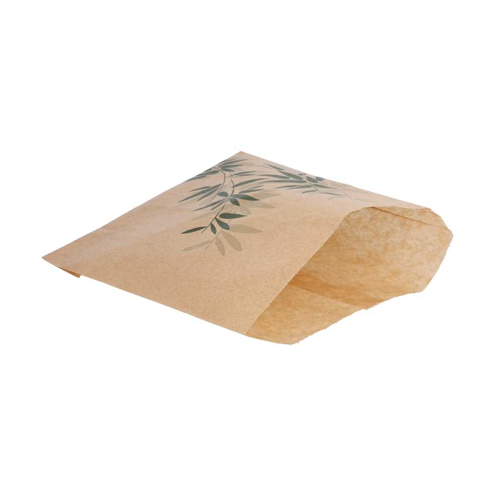 [143.04] Bolsas Para Fritos 'Feel Green' 32 G/M2 12X12 Cm Natural Perg. Antigrasas (1000 Unid.)