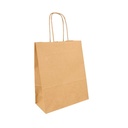 Bolsas Sos Con Asas 80 G/M2 18+8X21,5 Cm Natural Kraft (250 Unid.)