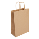 Bolsas Sos Con Asas 80 G/M2 22+12X27 Cm Natural Kraft (250 Unid.)