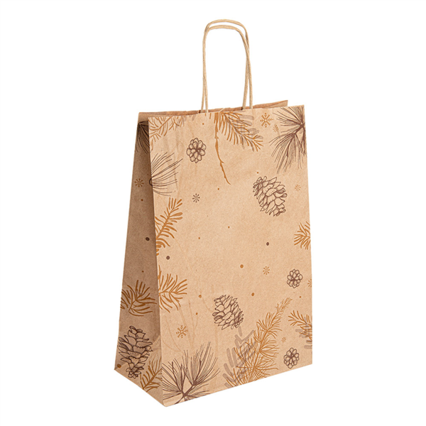 [261.10] BOLSAS SOS CON ASAS 'WINTER' 80 G/M2 20+10x29 CM NATURAL KRAFT (250 UNID.)