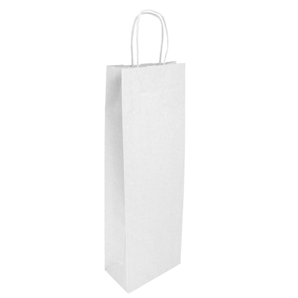 [806.31] Bolsas Sos Con Asas 1 Botella 100 G/M2 14+8X40 Cm Blanco Celulosa (250 Unid.)