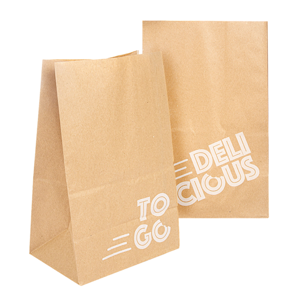 [253.71] BOLSAS SOS SIN ASAS - DELICIOUS TO GO 50 G/M2 18+12x28 CM NATURAL KRAFT (500 UNID.)
