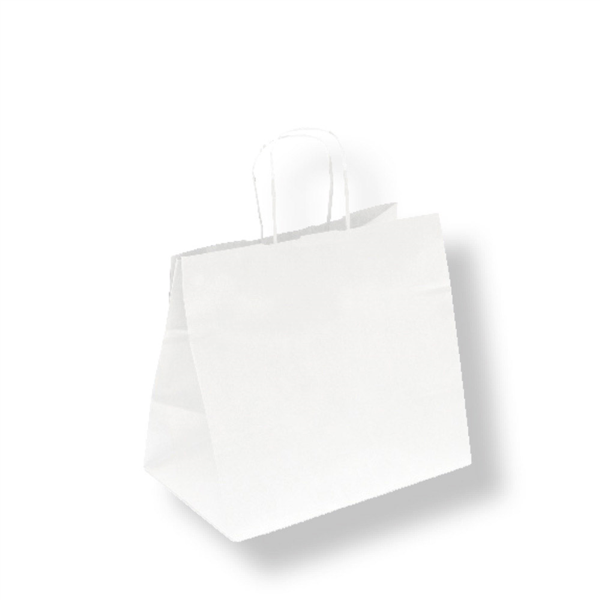 Bolsas Sos Catering Con Asas 80 G/M2 26+17X24 Cm Blanco Celulosa (250 Unid.)