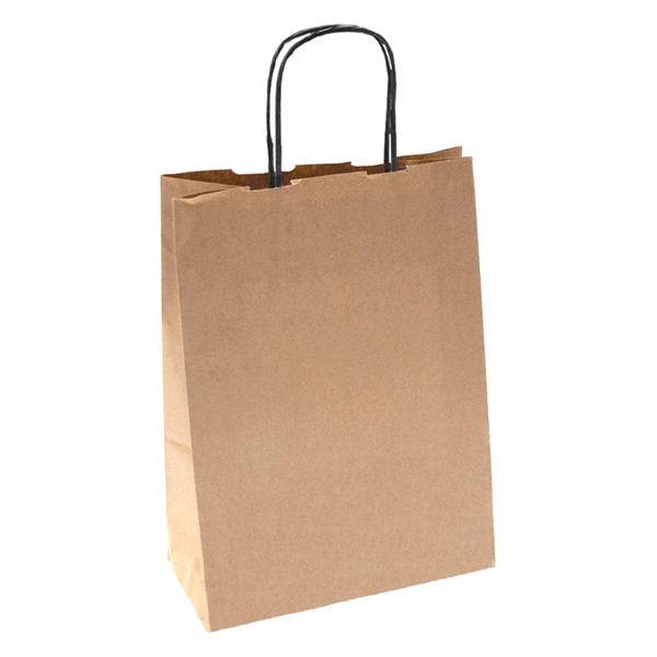 [269.24] BOLSAS SOS CON ASAS NEGRAS 80 G/M2 26+14x32 CM NATURAL KRAFT (250 UNID.)