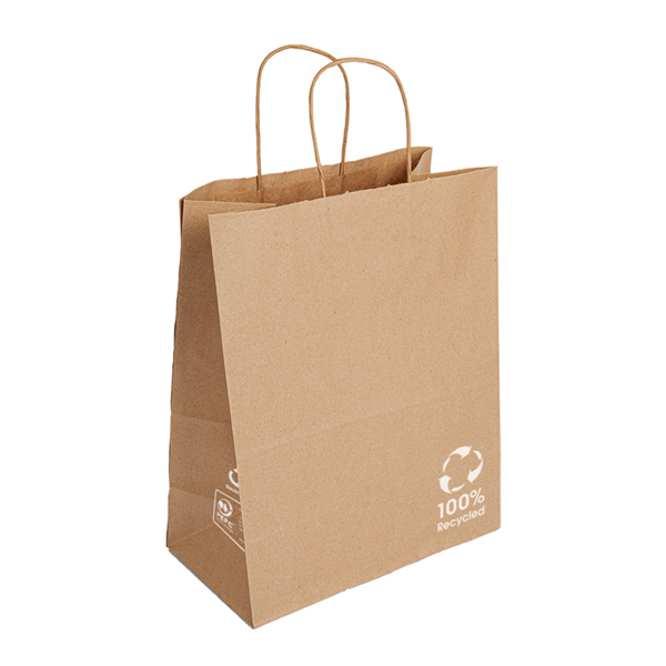 [255.84] BOLSAS SOS CON ASAS 80 G/M2 26+14x32 CM NATURAL KRAFT (250 UNID.)
