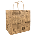 BOLSAS SOS CON ASAS "TRAITEUR" 'TIMES' 80 G/M2 26+17x24 CM NATURAL KRAFT (250 UNID.)