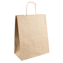 BOLSAS SOS CON ASAS 'ARPILLERA' 80 G/M2 26+14x32 CM NATURAL KRAFT (250 UNID.)