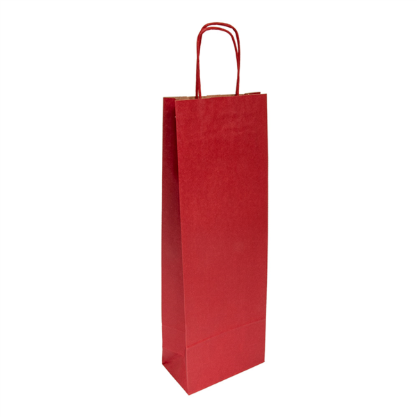 BOLSAS SOS CON ASAS 1 BOTELLA 100 G/M2 14+8x40 CM BURDEOS KRAFT (250 UNID.)