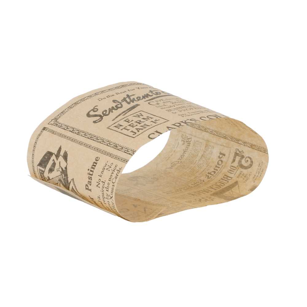 BANDAS KRAFT BOCADILLOS 'TIMES' 34 G/M2 7x26 CM NATURAL PERG. ANTIGRASAS (5000 UNID.)