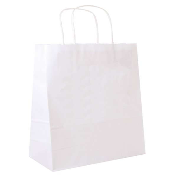 [109.13] Bolsas Sos Con Asas 90 G/M2 32+16X31 Cm Blanco Celulosa (250 Unid.)