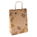 BOLSAS SOS CON ASAS 'WINTER' 80 G/M2 26+14x32 CM NATURAL KRAFT (250 UNID.)