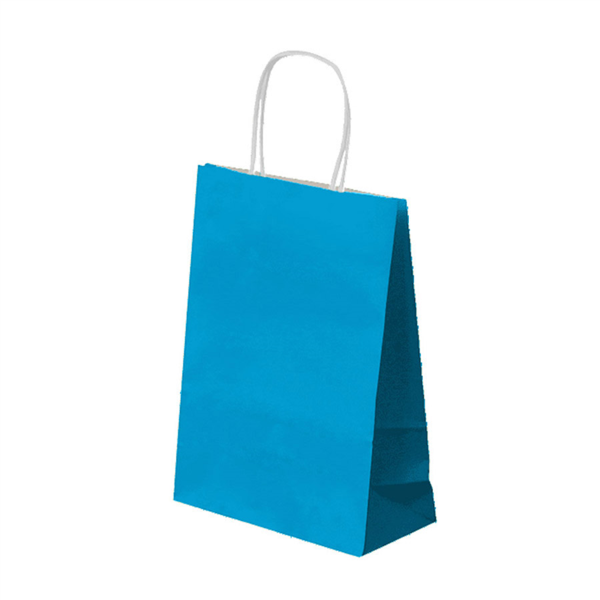 BOLSAS SOS CON ASAS 80 G/M2 20+10x29 CM AZUL TURQUESA CELULOSA (250 UNID.)