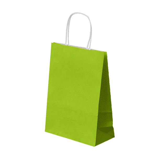 [192.24] Bolsas Sos Con Asas 80 G/M2 20+10X29 Cm Verde Anís Celulosa (250 Unid.)