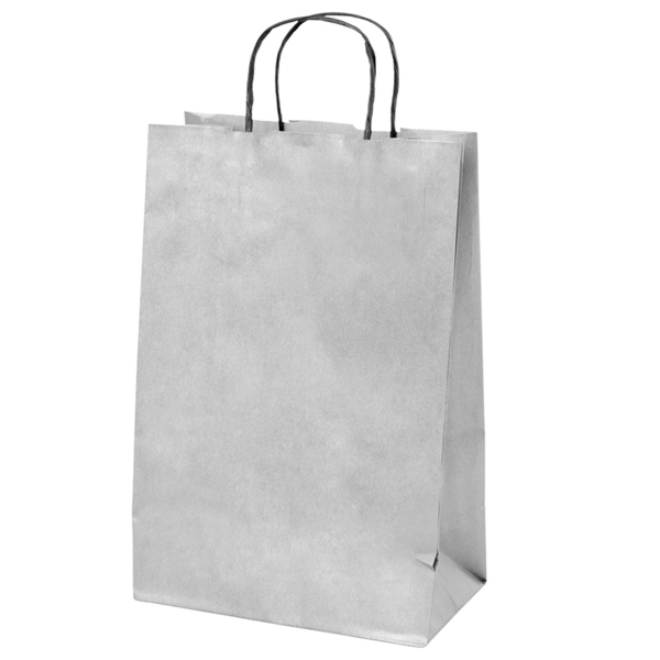 [801.63] BOLSAS SOS CON ASAS 2 BOTELLAS 100 G/M2 18+10x39 CM PLATEADO KRAFT (250 UNID.)