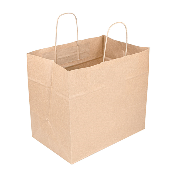 BOLSAS SOS CATERING CON ASAS 90 G/M2 32+21x28,5 CM NATURAL KRAFT (250 UNID.)