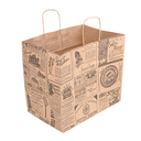 BOLSAS SOS CON ASAS "TRAITEUR" 'TIMES' 90 G/M2 32+21x28,5 CM NATURAL KRAFT (250 UNID.)