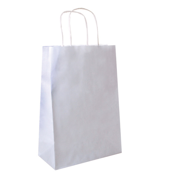 [109.12] Bolsas Sos Con Asas 90 G/M2 32+16X43 Cm Blanco Celulosa (250 Unid.)