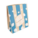 BOLSAS SOS POP CORN 'STRIPES' 3,8 L-130 OZ 70 G/M2 20+9x23,5 CM NATURAL PERG. ANTIGRASAS (500 UNID.)