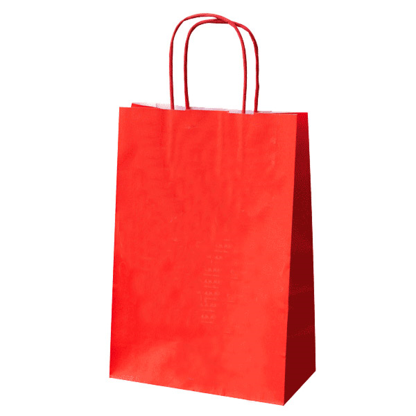 [142.10] BOLSAS SOS CON ASAS 80 G/M2 26+14x32 CM ROJO KRAFT (250 UNID.)