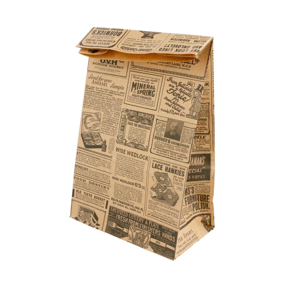 [222.32] Bolsas Sos Sin Asas 'Times' 70 G/M2 14+8X24 Cm Natural Kraft (1000 Unid.)