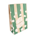 BOLSAS SOS POP CORN 'STRIPES' 5 L-170 OZ 70 G/M2 20+9x29,5 CM NATURAL PERG. ANTIGRASAS (500 UNID.)