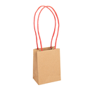 BOLSAS SOS CON ASAS DE PAPEL ROJAS 110 G/M2 9+6x12 CM NATURAL KRAFT (100 UNID.)