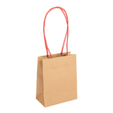 BOLSAS SOS CON ASAS DE PAPEL ROJAS 110 G/M2 12+6,5x15 CM NATURAL KRAFT (100 UNID.)