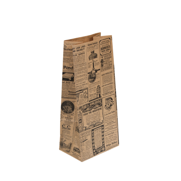 [222.38] BOLSAS SOS SIN ASAS 'TIMES' 70 G/M2 15+10x32 CM NATURAL KRAFT (1000 UNID.)