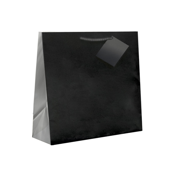 BOLSAS BOUTIQUE, ASA CORDÓN 150 G/M2 19+10x27 CM NEGRO CELULOSA (100 UNID.)