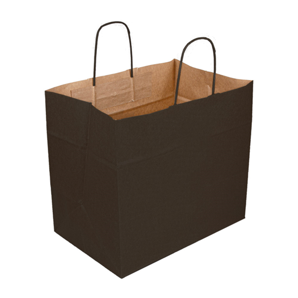 [256.63] BOLSAS SOS CATERING CON ASAS 90 G/M2 32+21x28,5 CM NEGRO KRAFT (250 UNID.)