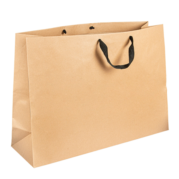 [259.01] BOLSAS SOS CON ASAS DE ALGODÓN NEGRAS 110 G/M2 60+18x42 CM NATURAL KRAFT (50 UNID.)