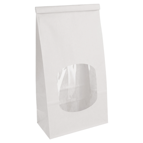 [260.73] BOLSAS SOS AUTOCIERRE CON VENTANA 1800 GR 60 G/M2 + 25µ OPP 12+6,5x24,6 CM BLANCO CELULOSA (500 UNID.)