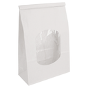 BOLSAS SOS AUTOCIERRE CON VENTANA 2500 GR 60 G/M2 + 25µ OPP 15,5+7x24,2 CM BLANCO CELULOSA (500 UNID.)