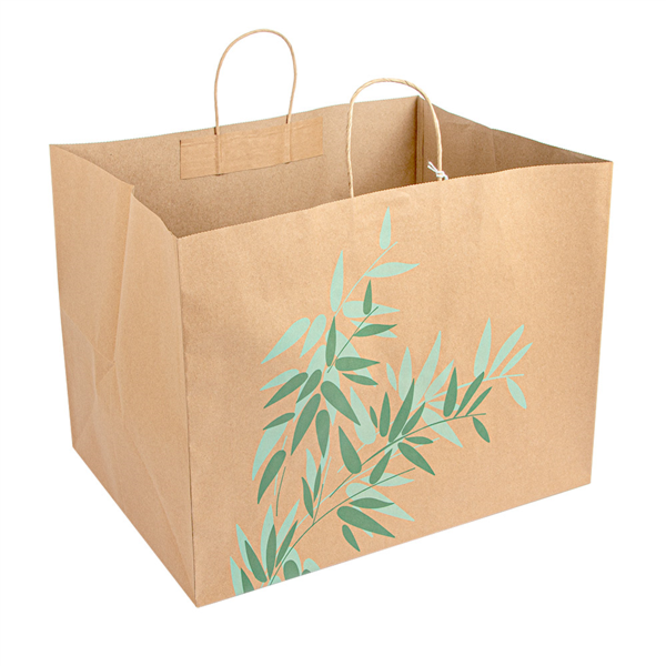 [146.81] Bolsas Sos Catering 'Feel Green' 110 G/M2 43+33X33 Cm Natural Kraft (100 Unid.)