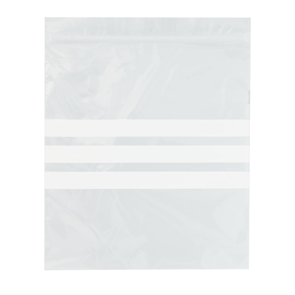 [215.50] BOLSAS 3 FRANJAS AUTOCIERRE 92 G/M2 50µ 18x20,5 CM TRANSPARENTE LDPE (500 UNID.)