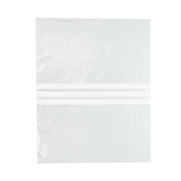 [215.53] BOLSAS 3 FRANJAS AUTOCIERRE 92 G/M2 50µ 33x40 CM TRANSPARENTE LDPE (500 UNID.)