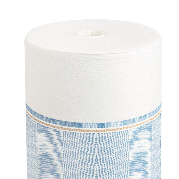 [251.34] "Tú Y Yo" Pre. 120Cm (20 Ser.) 'Like Linen - Azur' 70 G/M2 0,40X24 M Blanco/Azul Spunlace (6 Unid.)