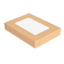 TAPAS CON VENTANA PARA CAJAS 254.78 'THEPACK' 240 G/M2 + 32 OPP 11x15x2 CM NATURAL CARTÓN ONDULADO NANO-MICRO (200 UNID.)
