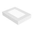 TAPAS CON VENTANA PARA CAJAS 254.77 'THEPACK' 250 G/M2 + 32 OPP 11x15x2 CM BLANCO CARTÓN ONDULADO NANO-MICRO (200 UNID.)