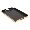 BANDEJAS CON ASAS 750 G/M2 15x24+2 CM NEGRO/ORO CARTÓN (100 UNID.)