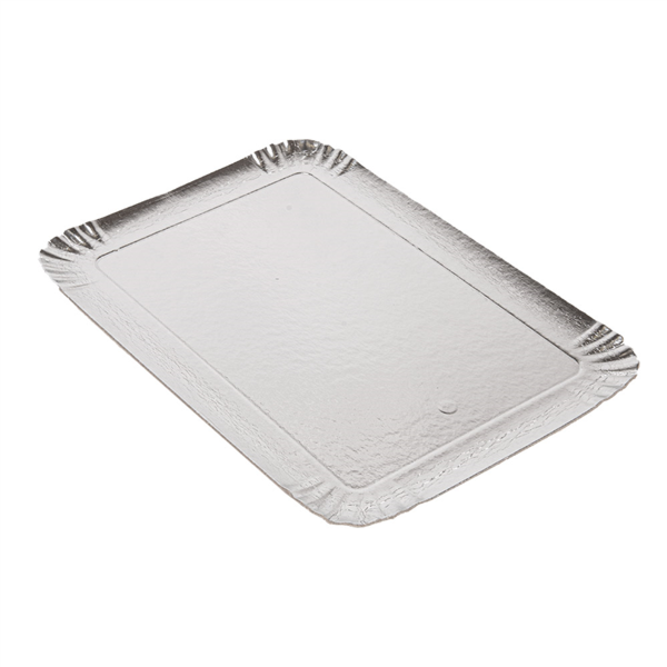 Bandejas Catering Doble Cara 1100 G/M2 19X28 Cm Plata/Oro Cartón (100 Unid.)
