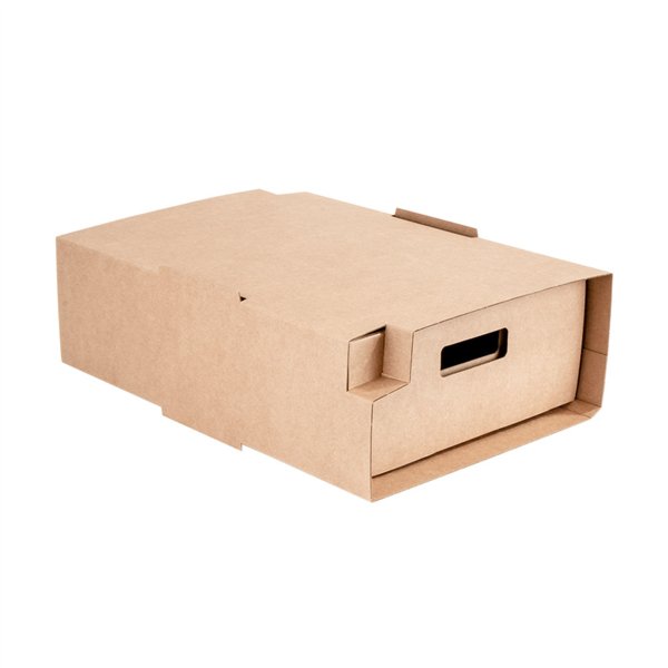 [216.71] BANDEJAS CATERING PEQUEÑA + FUNDA 400 G/M2 34x26,5x11,5 CM HABANA KRAFT (25 UNID.)