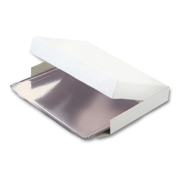[229.93] CAJAS CATERING AUTOMONTABLES 275 G/M2 19x28 CM BLANCO CARTÓN (100 UNID.)