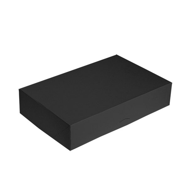 [259.17] CAJAS CATERING, PLANA 'THEPACK' 250 G/M2 25x34x6 CM NEGRO CARTÓN ONDULADO NANO-MICRO (100 UNID.)